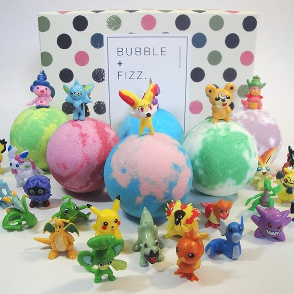 Kids Bath Bombs Gift Set with Surprise Toys, 6x4.2 oz Fun Assorted Colored XL Ba - Picture 1 of 3